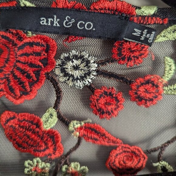 Ark & Co Sheer Floral embroidered kimono - Picture 9 of 9